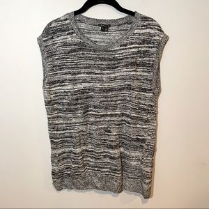 Theory NWOT Linen Blend Sleeveless Knit Top Gray